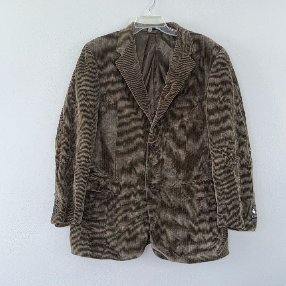 Statements BT Blazer Men's 40R Green Olive Corduroy Professor Jacket Sports Coat